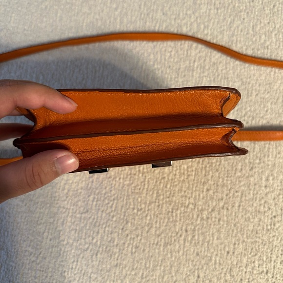 Hermes Orange Constance Leather Crossbody Bag - Picture 4 of 12